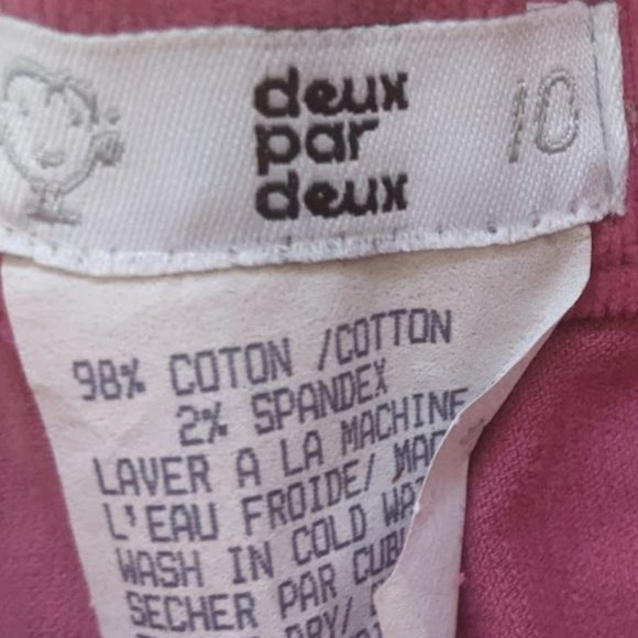 2006-2007 Deux par deux Flared Striped Corduroy Pants Girls Size 10 New NWT - Picture 5 of 5